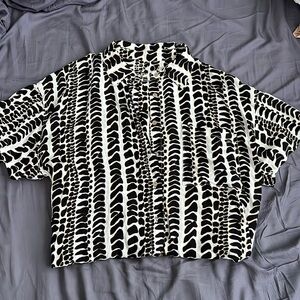 BENOA SWIMWEAR HEBREW CONE ALOHA SHIRT MEDIUM